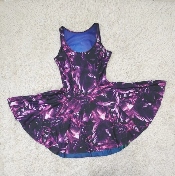 🔴MOVING SALE!🌤️Blackmilk S, Amethyst Aurora Skye Reversible Dress - Picture 9 of 11